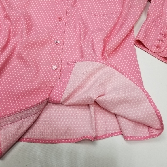 Duck Head Pink White Polka Dot Shirt L/g - Picture 3 of 8